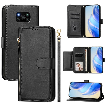 Multi-Card Slots Zipper Wallet Leather Phone Case, For Xiaomi 11T / 11T Pro, For Xiaomi Poco X3 GT, For Xiaomi Poco X3 Pro, For Xiaomi Mi 11 Ultra