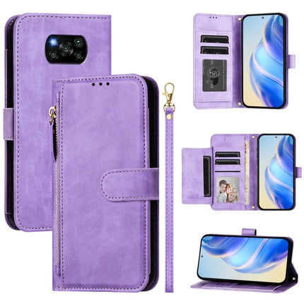 Multi-Card Slots Zipper Wallet Leather Phone Case, For Xiaomi 11T / 11T Pro, For Xiaomi Poco X3 GT, For Xiaomi Poco X3 Pro, For Xiaomi Mi 11 Ultra