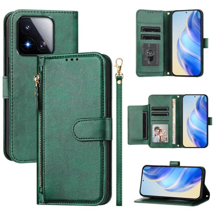 Multi-Card Slots Zipper Wallet Leather Phone Case, For Xiaomi 17 Max 5G, For Xiaomi 17T Pro 5G, For Xiaomi 15T Pro 5G, For Xiaomi 15T 5G