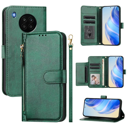 Multi-Card Slots Zipper Wallet Leather Phone Case, For Honor 60 Pro, For Honor 60, For Honor 50 Lite, For Honor 50 Pro