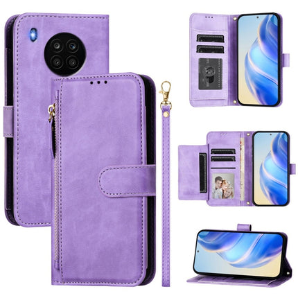 Multi-Card Slots Zipper Wallet Leather Phone Case, For Honor 60 Pro, For Honor 60, For Honor 50 Lite, For Honor 50 Pro