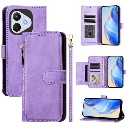Multi-Card Slots Zipper Wallet Leather Phone Case, For Honor 400 Pro Global 160.8mm, For Honor Power, For Honor Play 60, For Honor 400 Lite Global