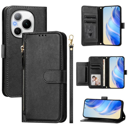Multi-Card Slots Zipper Wallet Leather Phone Case, For Honor 400 Pro Global 160.8mm, For Honor Power, For Honor Play 60, For Honor 400 Lite Global