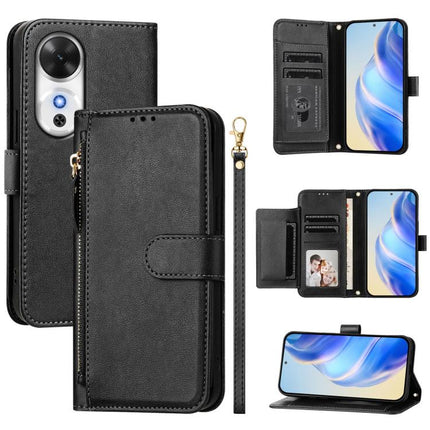 Multi-Card Slots Zipper Wallet Leather Phone Case, For Honor 400 Pro Global 160.8mm, For Honor Power, For Honor Play 60, For Honor 400 Lite Global