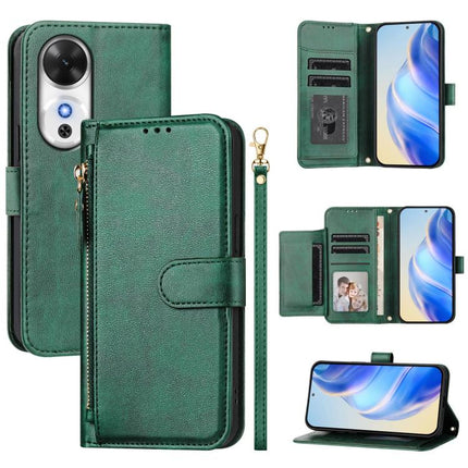Multi-Card Slots Zipper Wallet Leather Phone Case, For Honor 400 Pro Global 160.8mm, For Honor Power, For Honor Play 60, For Honor 400 Lite Global