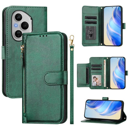 Multi-Card Slots Zipper Wallet Leather Phone Case, For Honor 400 Pro Global 160.8mm, For Honor Power, For Honor Play 60, For Honor 400 Lite Global