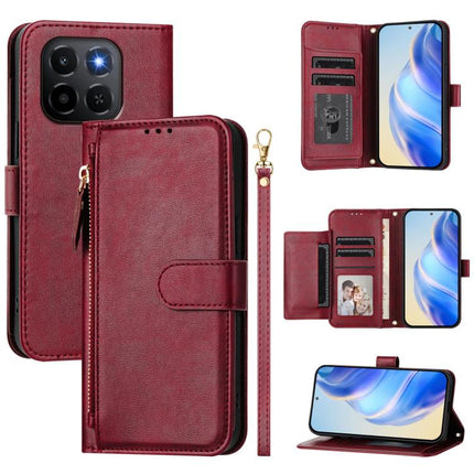 Multi-Card Slots Zipper Wallet Leather Phone Case, For Honor Magic8, For Honor Play 70 Plus, For Honor X5c Plus, For Honor X6c 4G