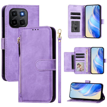 Multi-Card Slots Zipper Wallet Leather Phone Case, For Honor Magic8, For Honor Play 70 Plus, For Honor X5c Plus, For Honor X6c 4G