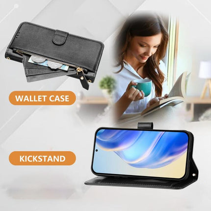 Multi-Card Slots Zipper Wallet Leather Phone Case, For Honor 600 Lite Global, For Honor Magic8 Pro Air 5G, For Honor X8d 4G, For Honor Magic8 Pro