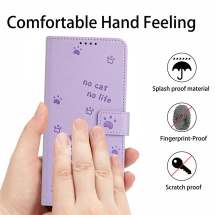Embossed Kitten Phone Leather Case with Lanyard, For Motorola Moto G Power 5G 2024, For Motorola Moto G84, For Motorola Edge 40 Neo, For Motorola Moto G14