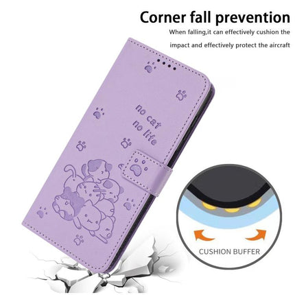 Embossed Kitten Phone Leather Case with Lanyard, For Motorola Edge 70 Pro 5G, For Motorola Moto G17 / G17 Power 4G, For Motorola Edge 70 Fusion 5G, For Motorola Moto G67 Power / G57 Power