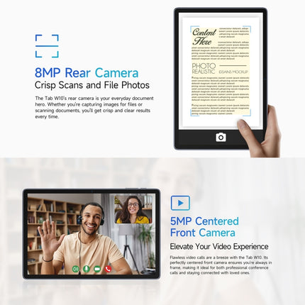 Tableta Ulefone Tab W10 WiFi, 10,1 pulgadas, Android 14, Unisoc T606 Octa Core, enchufe de la UE, Tab W10