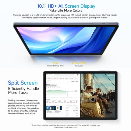 Tableta Ulefone Tab W10 WiFi, 10,1 pulgadas, Android 14, Unisoc T606 Octa Core, enchufe de la UE, Tab W10