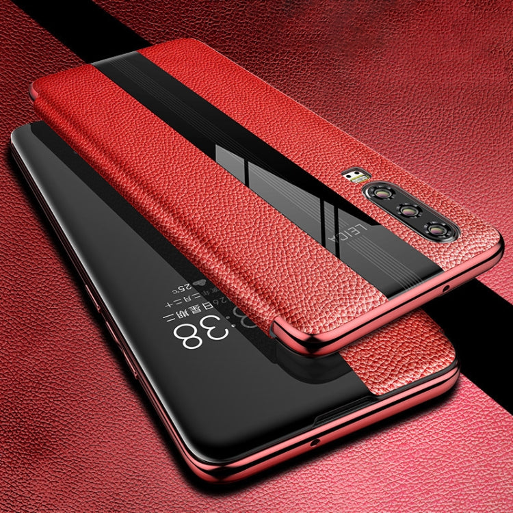Genuine Leather Smart Flip Protective Case