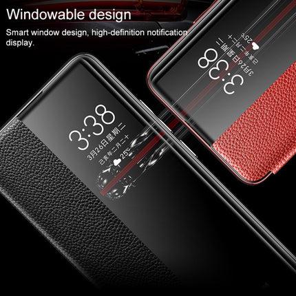 Genuine Leather Smart Flip Protective Case, For Huawei P30 Pro