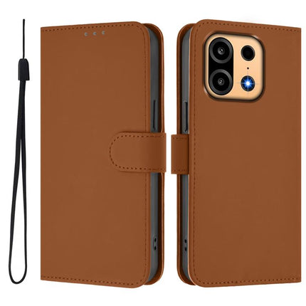 Skin Feel Solid Color Leather Phone Case with Lanyard, For OnePlus Turbo 6X Pro 5G