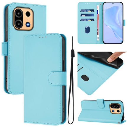 Skin Feel Solid Color Leather Phone Case with Lanyard, For OnePlus Turbo 6X Pro 5G