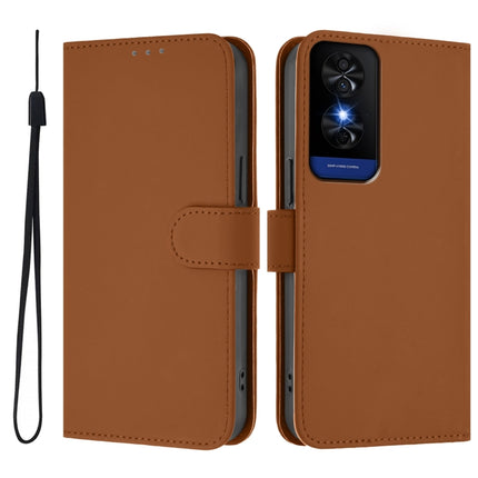 Skin Feel Solid Color Leather Phone Case with Lanyard, For TCL 50 5G / 50 XE NxtPaper 5G