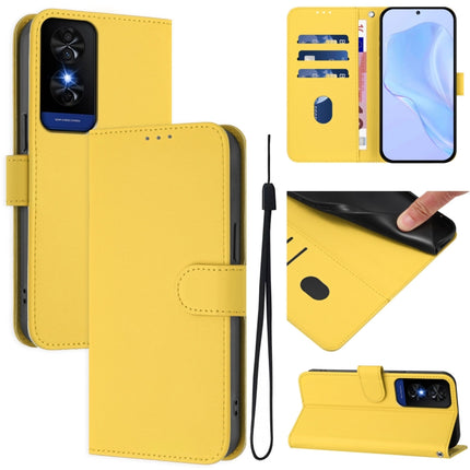 Skin Feel Solid Color Leather Phone Case with Lanyard, For TCL 50 5G / 50 XE NxtPaper 5G