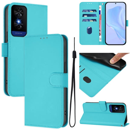 Skin Feel Solid Color Leather Phone Case with Lanyard, For TCL 50 5G / 50 XE NxtPaper 5G