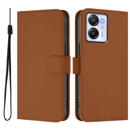 Skin Feel Solid Color Leather Phone Case with Lanyard, For Blackview Oscal Modern 8 / Color 8