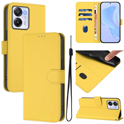 Skin Feel Solid Color Leather Phone Case with Lanyard, For Blackview Oscal Modern 8 / Color 8