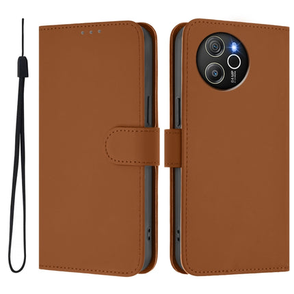 Skin Feel Solid Color Leather Phone Case with Lanyard, For Blackview Shark 8 / Oscal Tiger 12