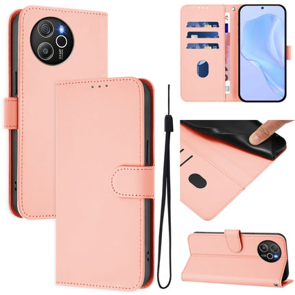 Skin Feel Solid Color Leather Phone Case with Lanyard, For Blackview Shark 8 / Oscal Tiger 12