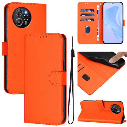 Skin Feel Solid Color Leather Phone Case with Lanyard, For Blackview Shark 8 / Oscal Tiger 12