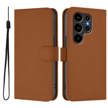 Skin Feel Solid Color Leather Phone Case with Lanyard, For Blackview Wave 10
