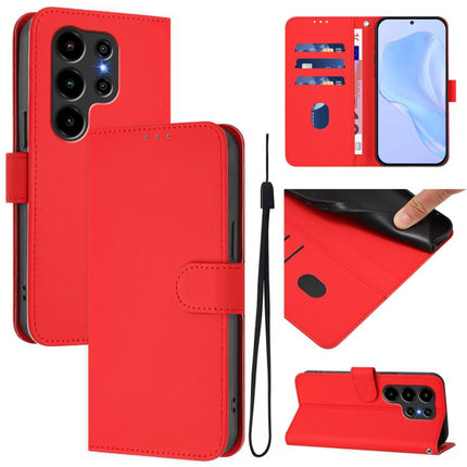 Skin Feel Solid Color Leather Phone Case with Lanyard, For Blackview Wave 10