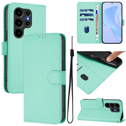 Skin Feel Solid Color Leather Phone Case with Lanyard, For Blackview Wave 10