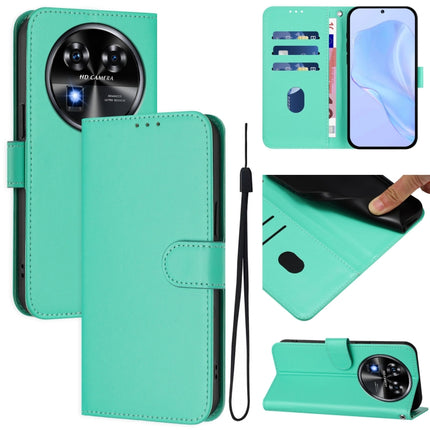 Skin Feel Solid Color Leather Phone Case with Lanyard, For Oukitel C37