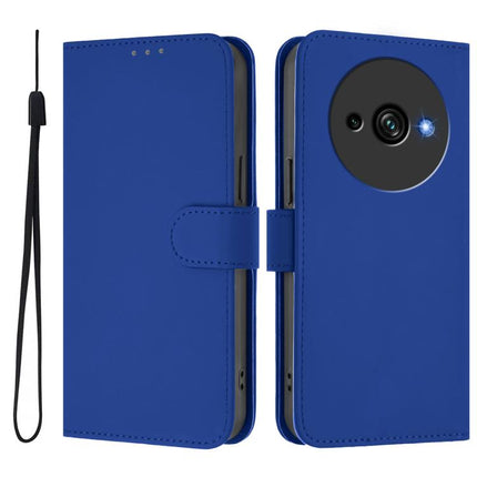 Skin Feel Solid Color Leather Phone Case with Lanyard, For Oukitel C59 / C59 Pro
