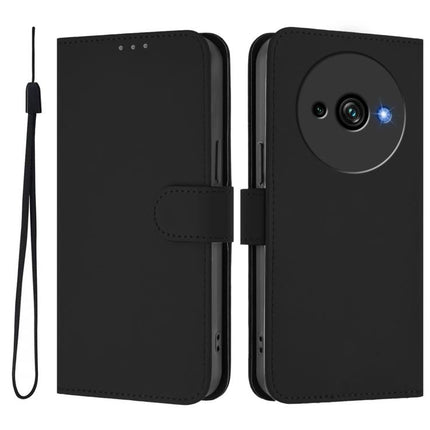 Skin Feel Solid Color Leather Phone Case with Lanyard, For Oukitel C59 / C59 Pro