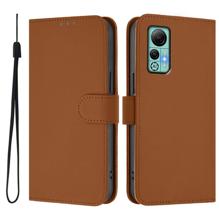 Skin Feel Solid Color Leather Phone Case with Lanyard, For Ulefone Note 14