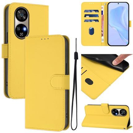 Skin Feel Solid Color Leather Phone Case with Lanyard, For Ulefone Note 17 Pro