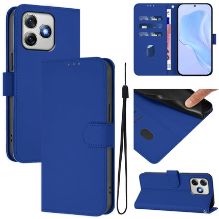 Skin Feel Solid Color Leather Phone Case with Lanyard, For Ulefone Note 18 Ultra