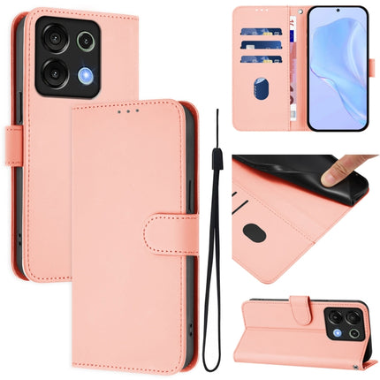 Skin Feel Solid Color Leather Phone Case with Lanyard, For Umidigi G9 5G