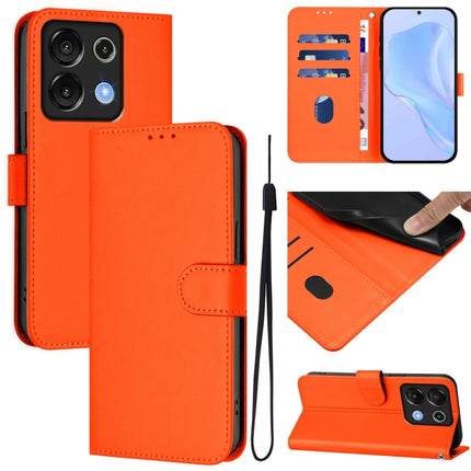 Skin Feel Solid Color Leather Phone Case with Lanyard, For Umidigi G9 5G