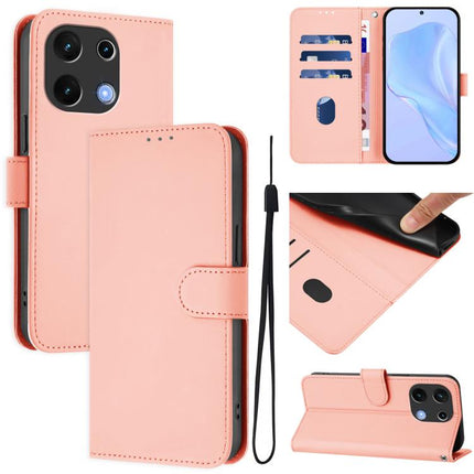 Skin Feel Solid Color Leather Phone Case with Lanyard, For Umidigi Note 100