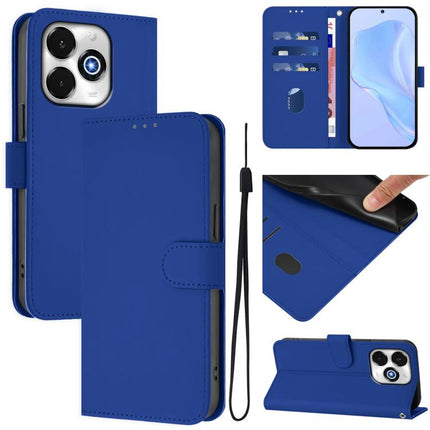 Skin Feel Solid Color Leather Phone Case with Lanyard, For Umidigi G100X 5G / 4G