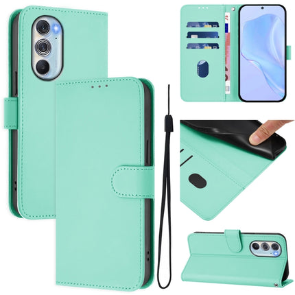 Skin Feel Solid Color Leather Phone Case with Lanyard, For Motorola Edge X30 5G / 30 Pro