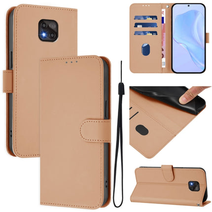 Skin Feel Solid Color Leather Phone Case with Lanyard, For Motorola Moto G Power 2021
