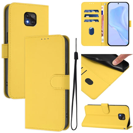 Skin Feel Solid Color Leather Phone Case with Lanyard, For Motorola Moto G Power 2021