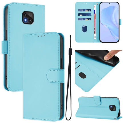 Skin Feel Solid Color Leather Phone Case with Lanyard, For Motorola Moto G Power 2021