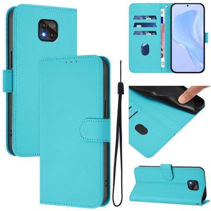 Skin Feel Solid Color Leather Phone Case with Lanyard, For Motorola Moto G Power 2021