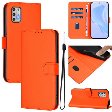 Skin Feel Solid Color Leather Phone Case with Lanyard, For Motorola Moto G Stylus 2021 4G