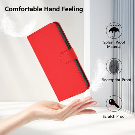 Skin Feel Solid Color Leather Phone Case with Lanyard, For Motorola Moto G15 Power