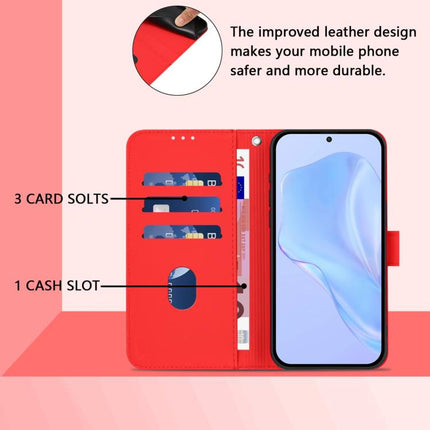 Skin Feel Solid Color Leather Phone Case with Lanyard, For Motorola Moto G15 Power